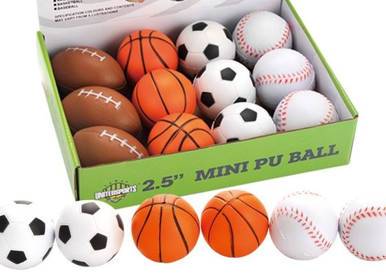 La PU suave hace espuma tensión anti que despide los juguetes del baloncesto del apretón del balón de fútbol