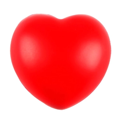 La PU de la forma del corazón hace espuma los juguetes de la bola de la tensión ejerce presión sobre el diámetro del alivio los 6.8cm