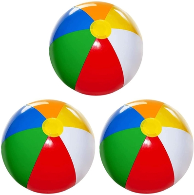 24 prendas impermeables antiusuras multicolora de la pelota de playa del PVC de la pulgada respetuosas del medio ambiente