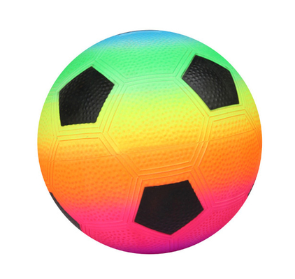 Fútbol inodoro coloreado arco iris de la bola inflable del arco iris del PVC