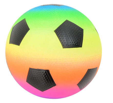 Fútbol inodoro coloreado arco iris de la bola inflable del arco iris del PVC