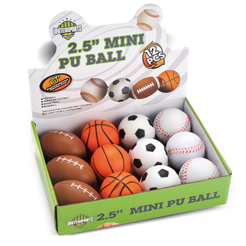 Juguete de la presión del lanzamiento de la forma redonda de la bola de la tensión de la PU de Mini Sport de la promoción