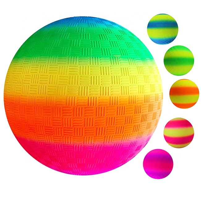 Bola multicolora de la tolva del arco iris, bola de patio multiusos de 8,5 pulgadas